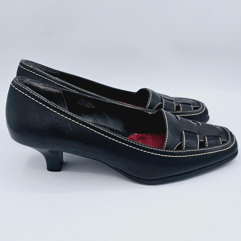 Aerosol Whats What Pump Leather Womens Size 5.5 1.5" Heel